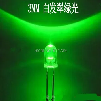 

1000pcs LED 3mm Green Clear Lens Round Ultra Bright Transparent LED 3 mm Light Emitting Diode Lamp
