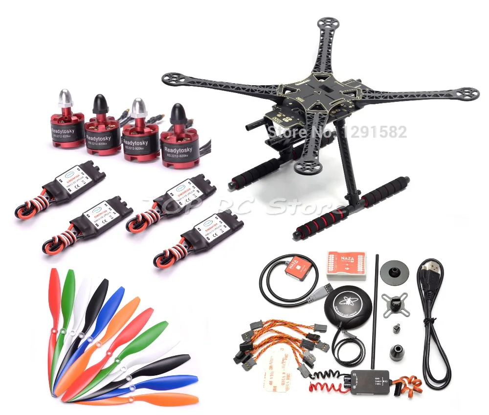 

S500 PCB Frame Kit 500mm with Carbon Fiber Landing Gear + Naza M Lite / APM2.8 / Pixhawk 2.4.8 Flight controller board + M8N GPS