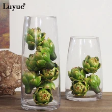 Luyue Новое искусственное растение в виде головы ананаса домашний стол декор зеленый имитация поддельного артишока растения в горшках Рождественский подарок