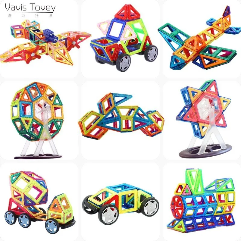 

Vavis Tovey Magnetic Building Blocks 111PCS 3D Educational DIY Mini kits Magnet Designer Constructor Accessory Toys kids Gift