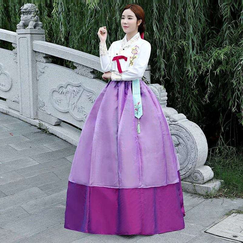 2018 Новые поступления корейской традиционной платье корейский ханбок традиционный сцене корейский платье корейской традиционная одежда