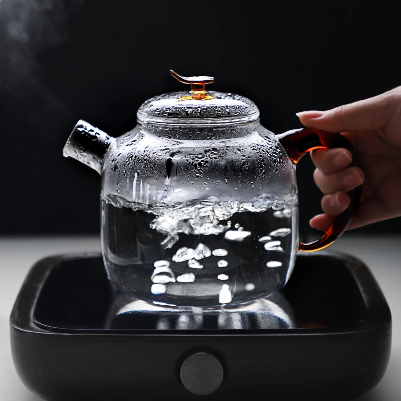 Стеклянный чайник нагреваемый стеклянный кувшин стеклянные кувшины чайный горшок прозрачный с крышкой фильтра кунг-фу чайник Контейнер для сока 1100 мл