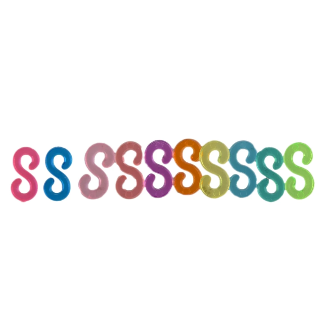 

HGHO-New Amazing Loom Bands Pack of 125 Colorful S-Clips