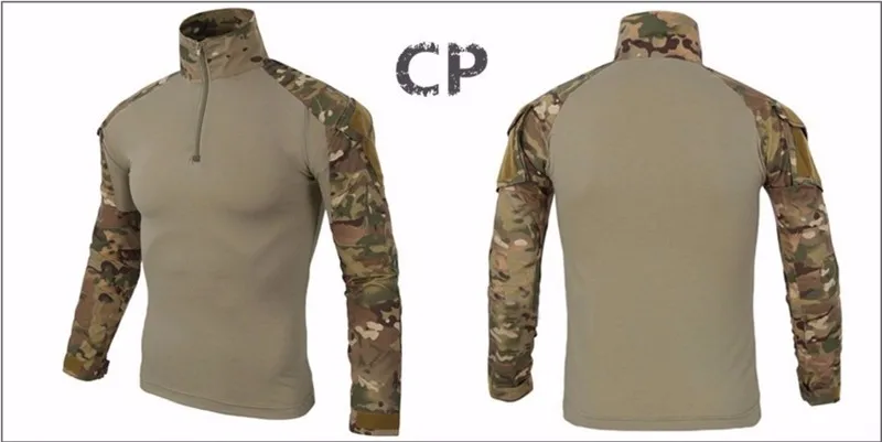 uniforme tático camisa com almofadas cotovelo camuflagem