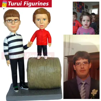 

make a bust from photos dad and daughter bobblehead design custom bobblehead dolls clay statue for couple anniversary souvenir