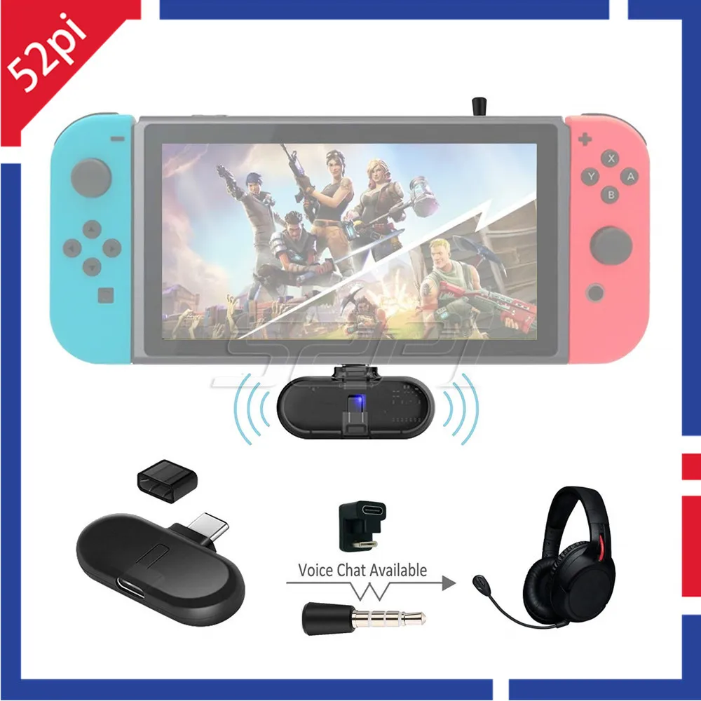 

52Pi GULIkit Route+ Pro Mini USB Wireless Audio Adapter Transceiver Gaming Headset For Game Console PC USB Type-C (GB1 PRO)