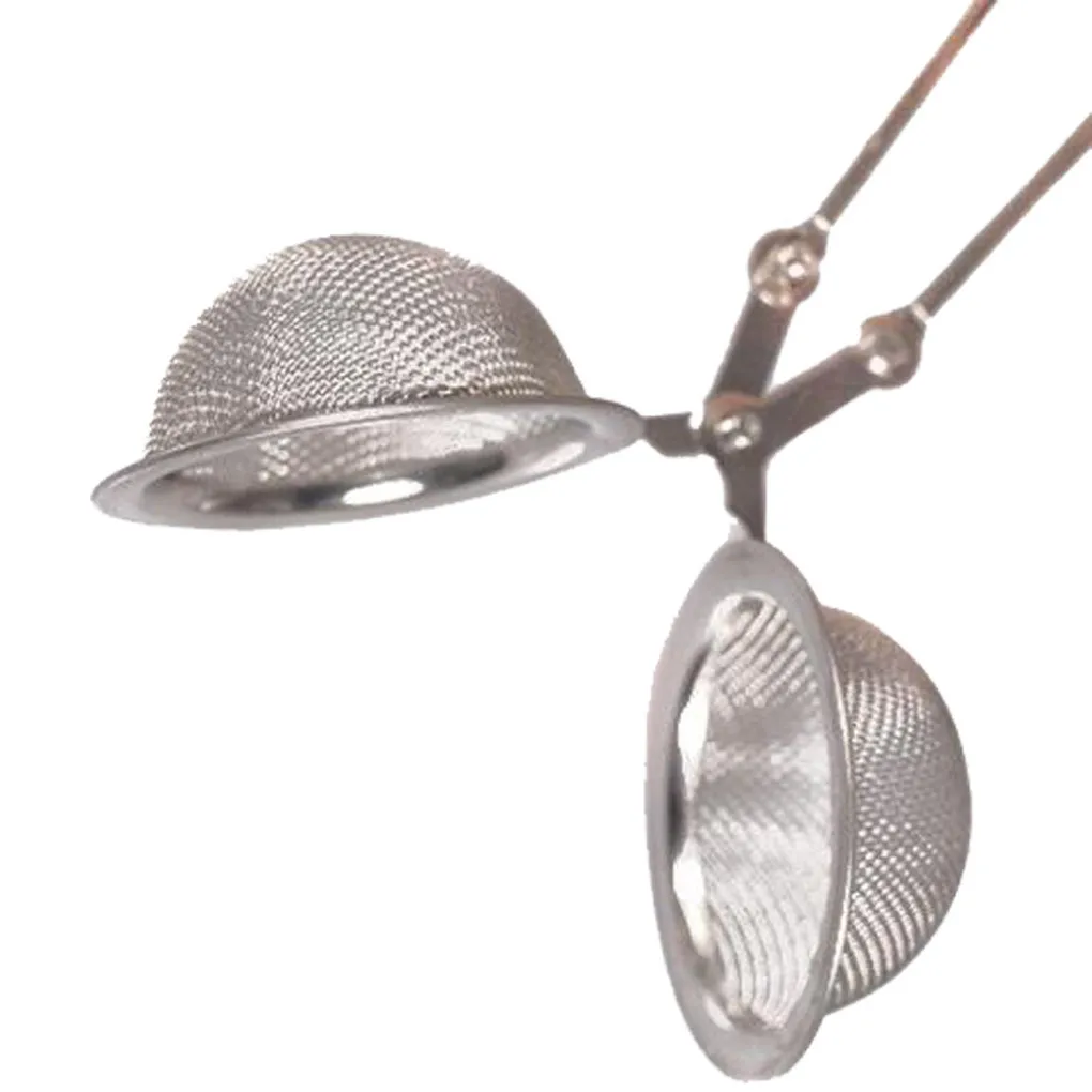 

Stainless Strainer Steel Mesh Squeeze Locking Spoon Ball Tea Leaves Filter