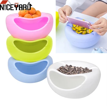 

Fruit Skin Box Double Layer Candy Plate Multifunctional Basket Snacks Nut Melon Seeds Bowl Plastic Fruit Dish Peels Shells