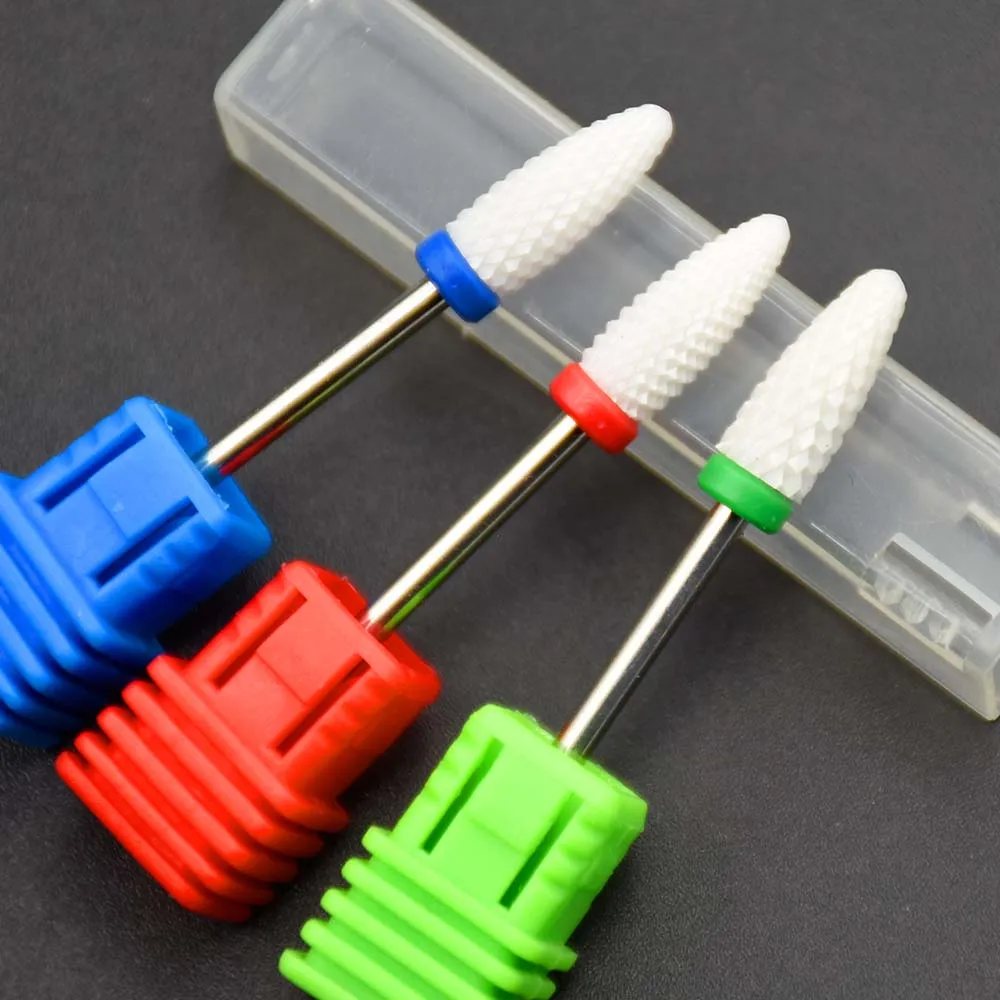 

2 pieces Electric For Machine Alloy Ceramic Diamond Nail Drill Bit Rotary Burr