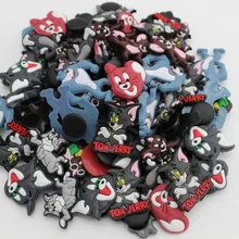 80 шт. Том и Джерри ПВХ аксессуары для обуви обувь Подвески украшения для обуви для КРОК браслет детский подарок