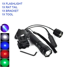 Ultrafire 501B XPE-Q5 многоцветный светодиодный тактический светильник-вспышка переключатель давления фонарь светодиодный 18650 светильник-вспышка светодиодный светильник