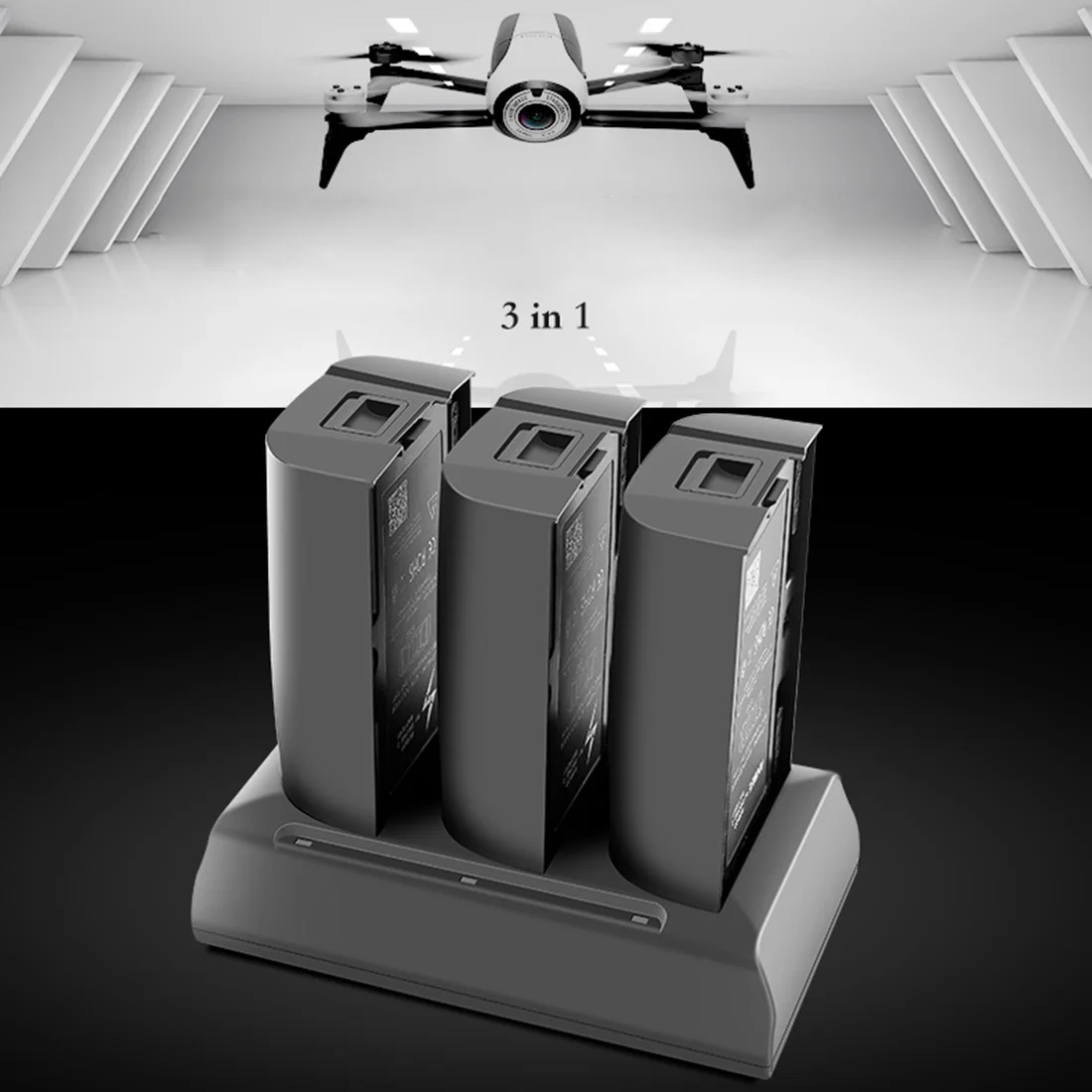 HOBBYINRC 3 в 1 зарядное устройство для Parrot bebop 2 Drone FPV аксессуары вилка США/ЕС|Зарядные