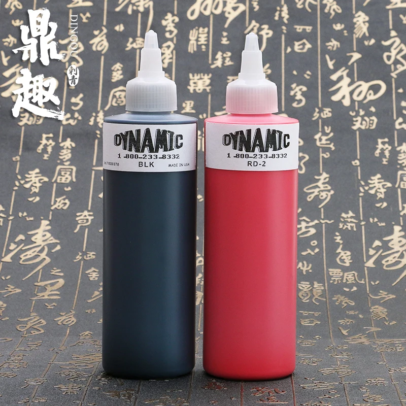 8oz DYNAMIC Tattoo Ink Black , Pink 240 ml/Bottle Wholesale Pricein