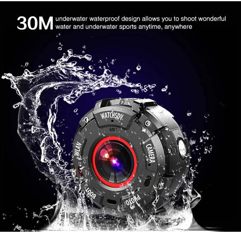 Мужские уличные Смарт-часы фитнес-браслет водонепроницаемые спортивные 1080p камера видео рекордер часы с большим аккумулятором 900 мАч умные часы