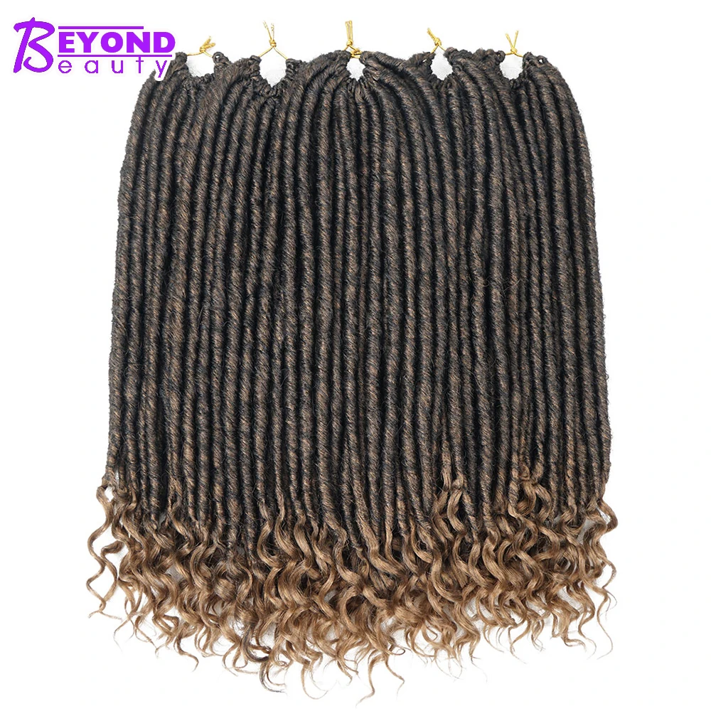 Faux locs Curly вязаные для наращивания Dread косы плетеные косы Омбре Мягкая натуральная синтетическая прическа за пределами красоты