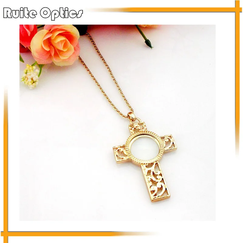 

1PC Portable Creative Fashion Necklace Reading 3X Magnifier Pendant Necklace Decorative Gift Magnifying Glass Loupe