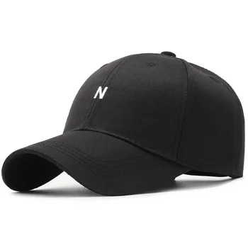 

Spring and Summer Letter N Embroidery Baseball Cap with Breathable eyelet Curved peak Hat for Men Women Sport Golf White Black