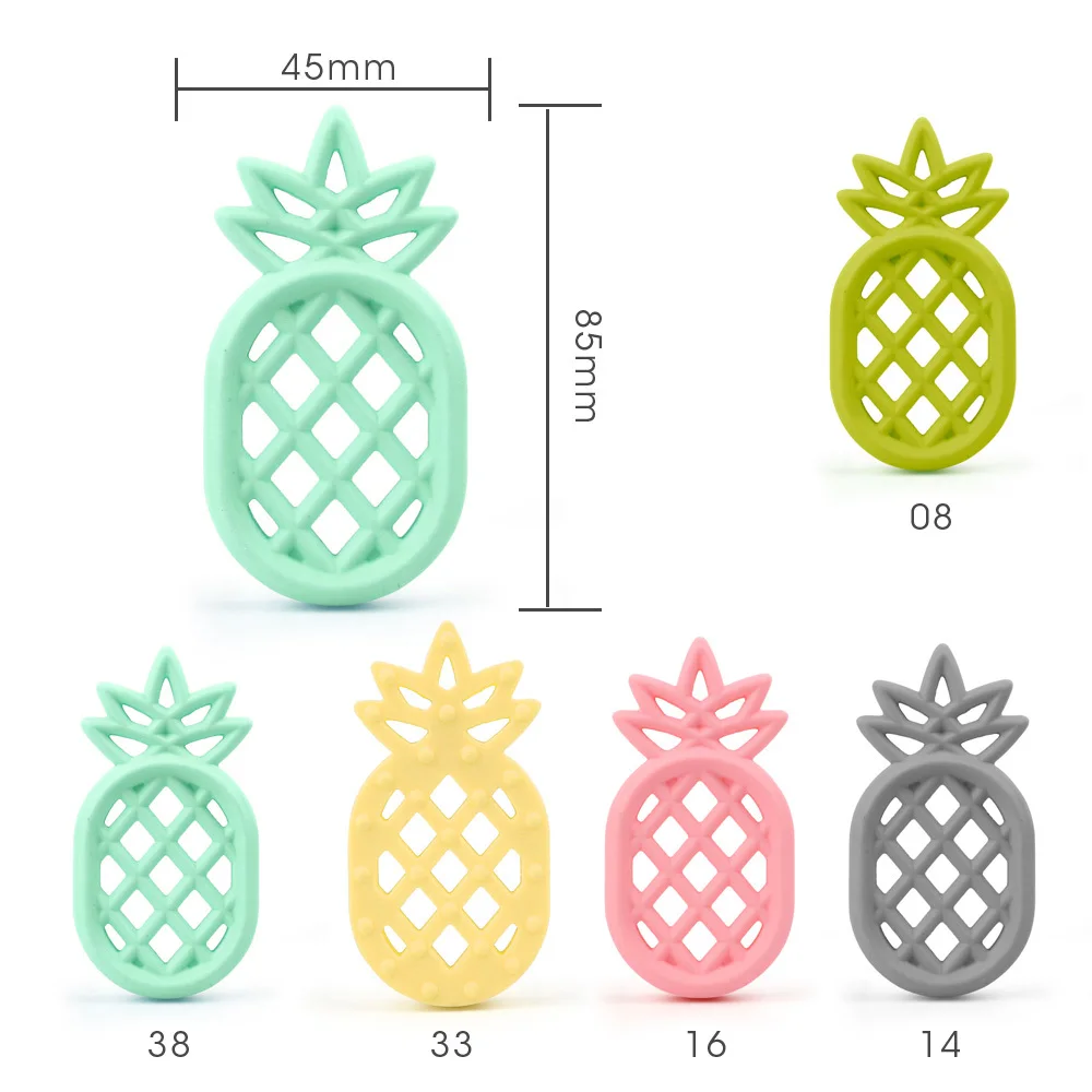Тыры. Ху ананас силиконовые ребенка прорезыватель 20 шт. жевательные очарование аксессуары ребенка при прорезывании зубов Bite игрушки