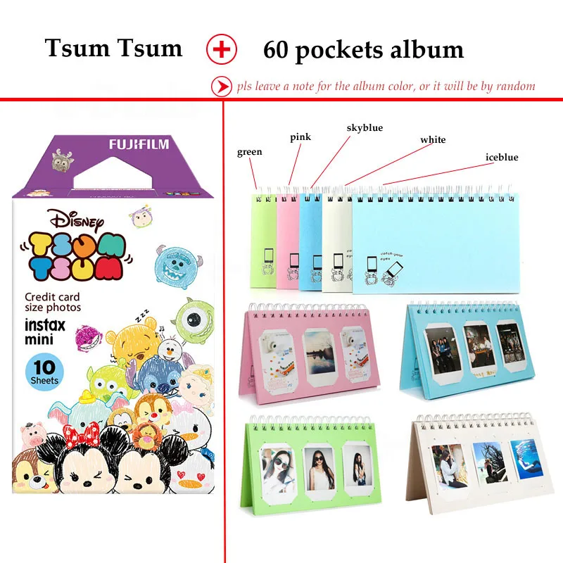 Fujifilm Instax Мини пленка Tsumtsum 10 листов fr Mini 9 8 + 7 s 70 90 25 мгновенный Polariod камера принтер