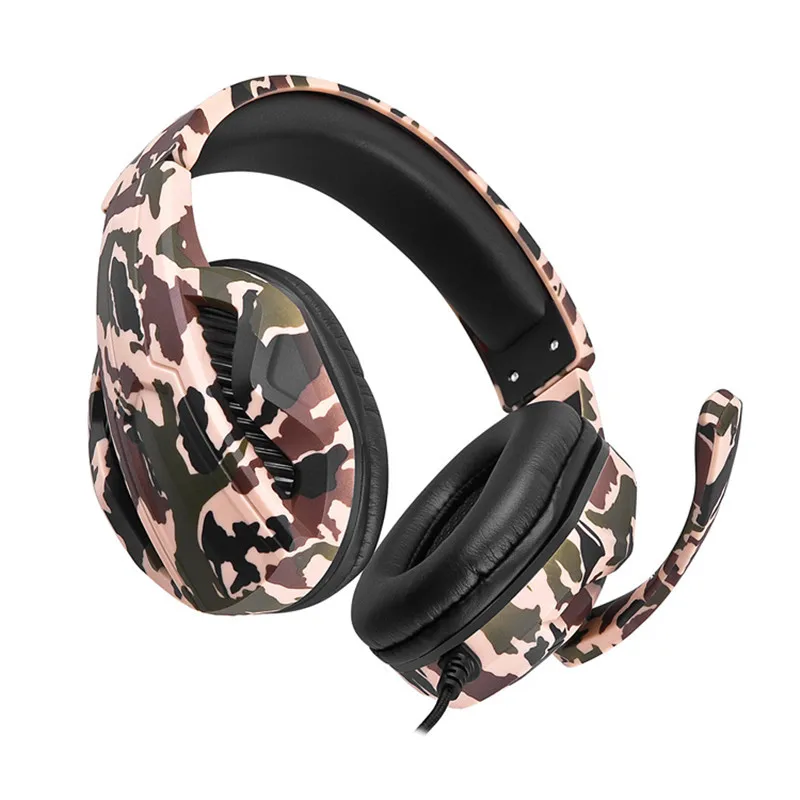  gaming headset game controller eat-chicken camouflage headset with microphone Wired headphone for p