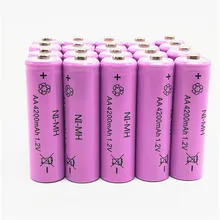 20 шт./лот AA батарея NIMH AA 4200Mah 1,2 V 2A Ni-MH аккумуляторы AA Bateria Baterias
