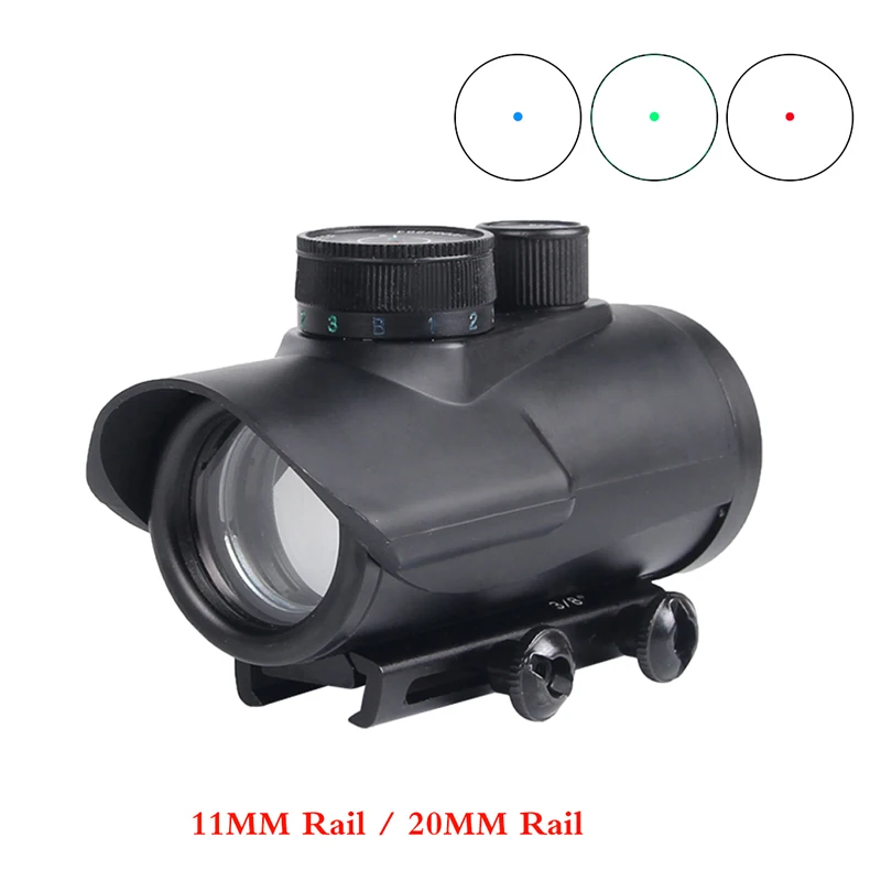 Hunting Holographic 1x30MM RGB Red Dot Sight with 3 Brightness Adjustment fit 11mm & 20mm Rail Mount for Airsoft RL5-0040-2 (11)