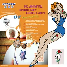 Временная татуировка клейкие пленки Пустой переноса Бумага A4 Размеры бело-накладные ногти татуировки со здоровьем