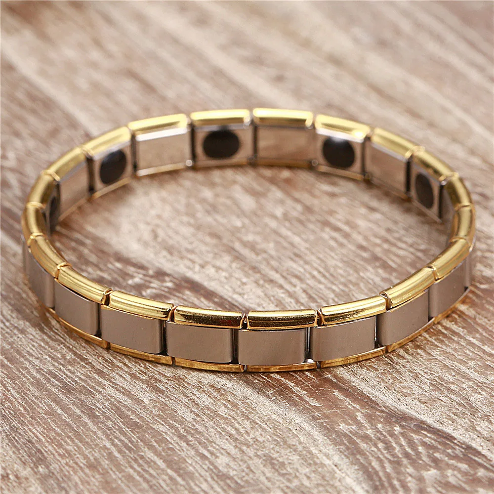Men Health Bracelet Hematite Copper Bracelet Buckle Clasp