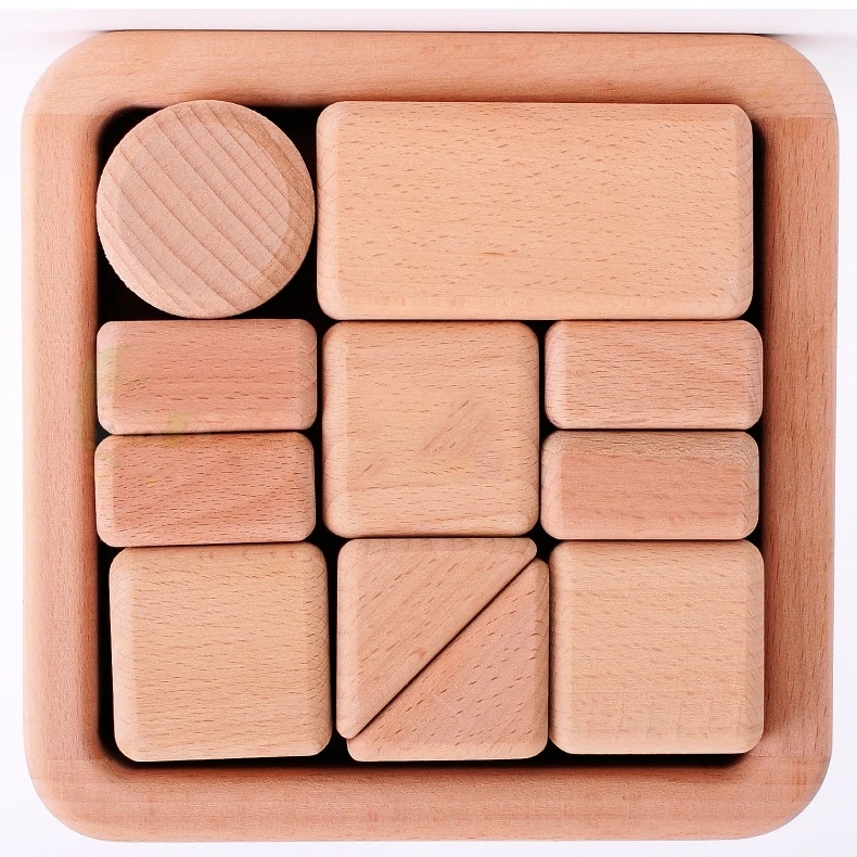 Imported beech wood no paint babies can bite environmental oversize particles baby initiation toy building blocks baby-building-blocks-wooden