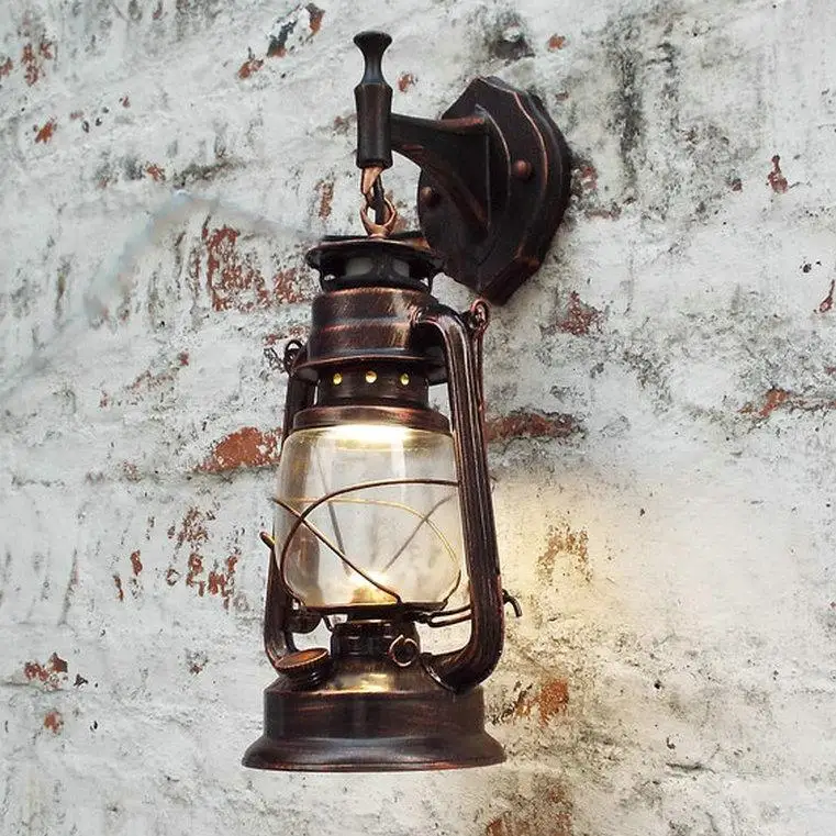 Керосиновая лампа настенная лампа в европейском стиле тип E27, изготовленное по восстановленным древним технологиям стены Бар, создает Эфект старины, отлично подходит для ламп и светильников, освещение для коридора лампа балкон