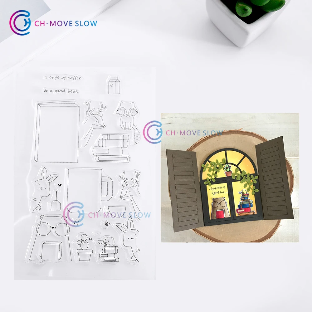 

CH Books & Coffee Metal Cutting Dies Stencils for DIY Scrapbooking/photo album Decorative Embossing DIY Paper Cards Making