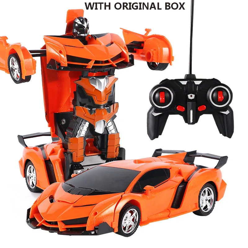 Трансформатор Rc 2 в 1 Rc автомобиль Вождение спортивные автомобили привод трансформации модели роботов Дистанционное управление автомобиль Rc боевые игрушки подарок - Цвет: I. With original box