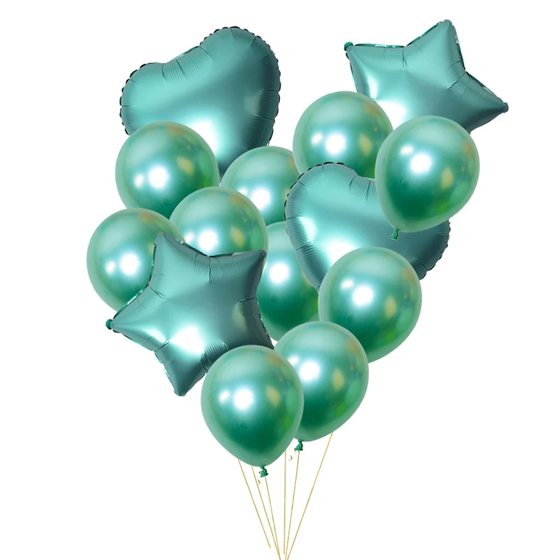 Metallic Latex Balloons Birthday Party Decoration Heart Star Foil balloons Wedding Baby shower party Supplies confetti Baloon