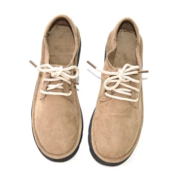 

Autumn New Korean Genuine Leather Women Single Shoes Nice Retro Literary Soft Bottom Flat Shoes Simple Wild Casual Shoes