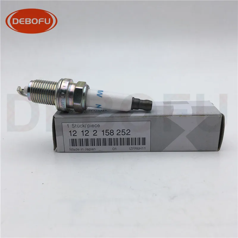 4pcs Brand new IZFR6H11 12122158252 Laser Iridium Spark Plug 12 12 2