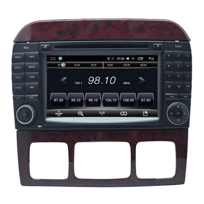 Best Android 2Din 7inch DVD Car Audio Navigation System For Benz S W220 (1999-2006) Benz CL-W215(1998-2005) With Car Multimedia Playe 2