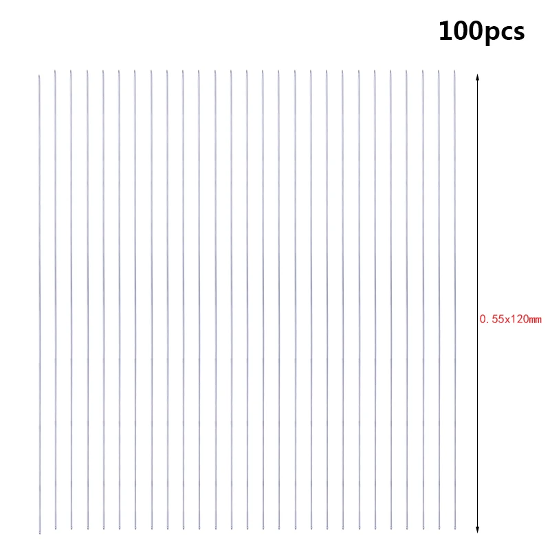 100 шт игла для бисероплетения, инструменты для самостоятельного изготовления ювелирных изделий, ручные швы, швейные иглы, рукодельная вышивка, Длинная тонкая стальная игла - Цвет: H