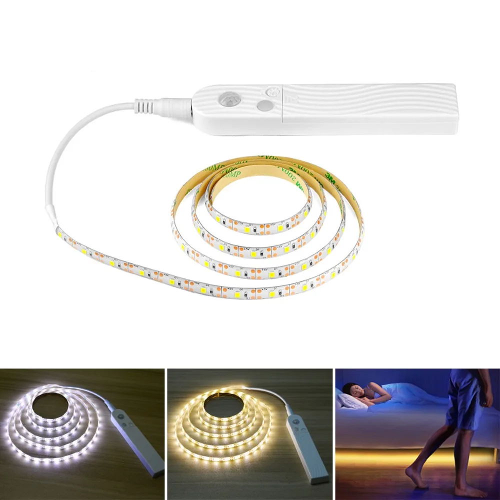

PIR Motion Sensor Lamp Battery LED Under Cabinet Light Sensor Kitchen Light Lamp Wardrobe Cupboard Closet bedroom living room