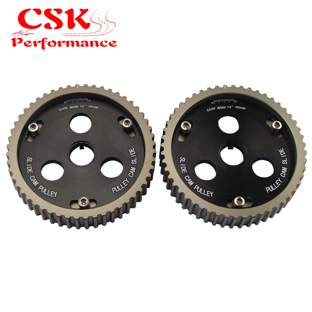 2pcs Camshaft Pulley Cam For Audi A4 TT VW Beetle Golf Jetta Passat 8P B5 B6 B7 black on