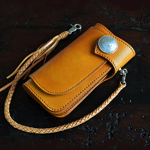 Handmade leather wallet men handbag women purse Italian pure leather wallets long hasp woman&#39;s ...