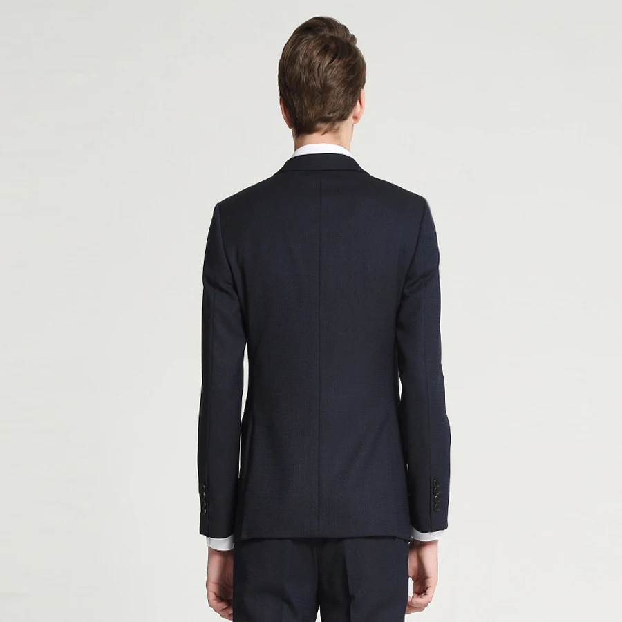 Smart Casual Black Business Style Suit Slim Fit for Men Groom Tuxedos Wedding Suit 3 Pieces (Jacket+Vest+Pants) 2018 New Arrival