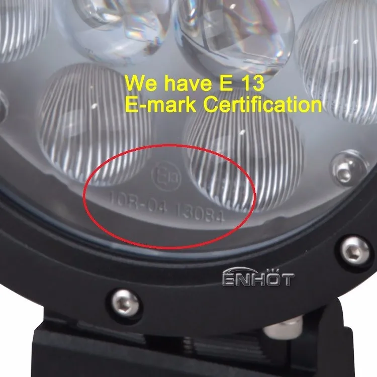 ENHOT 2 шт. " 60 Вт светодиодный рабочий светильник с сертификатом E Mark Cree Chip Spot combo светодиодный круглый противотуманный фонарь для бездорожья
