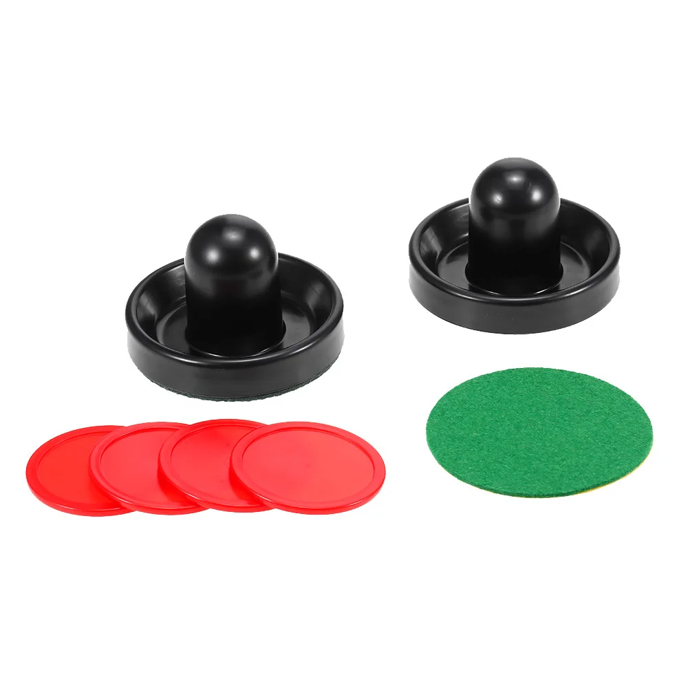 1 Set Air Hockey 76mm 96mm Plastic Mallet Pusher Puck Felt Slider