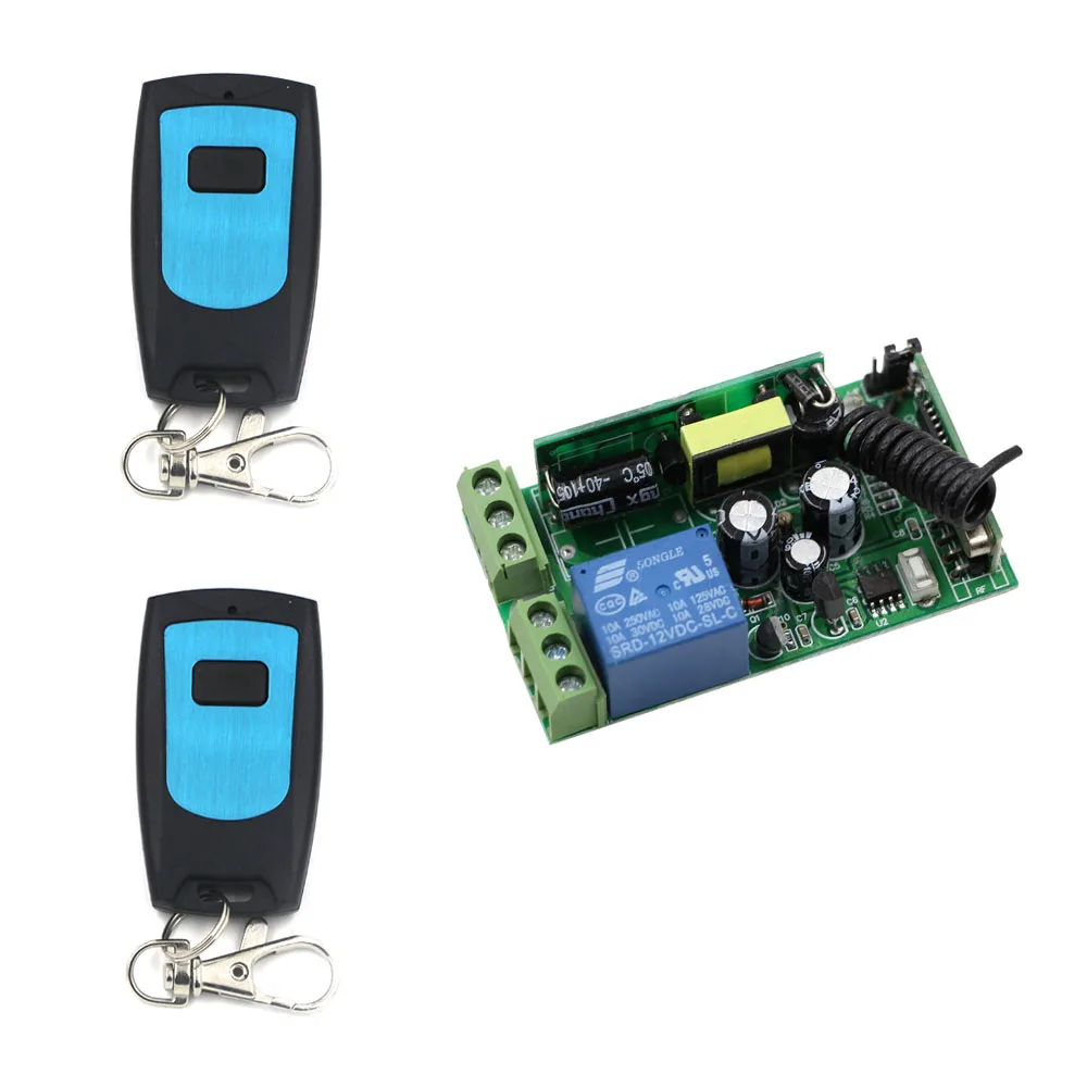 

AC 85V-250V 1CH Wireless Relay Wireless Remote Control Switch System 110V 220V Receiver & 2 Transmitter 315Mhz/433.92Mhz