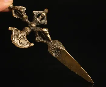 

Superb Vintage Collection Old Handmade Brass Buddhist Exorcism Tools