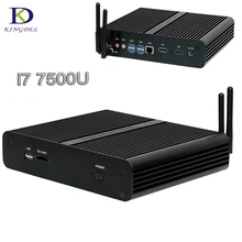 2017 Mini PC Intel Core i7 7500U 7th Gen Kaby Lake Mini Desktop computer HDMI+DP+SD 4K HTPC Fanless Nuc mini computer 8G RAM
