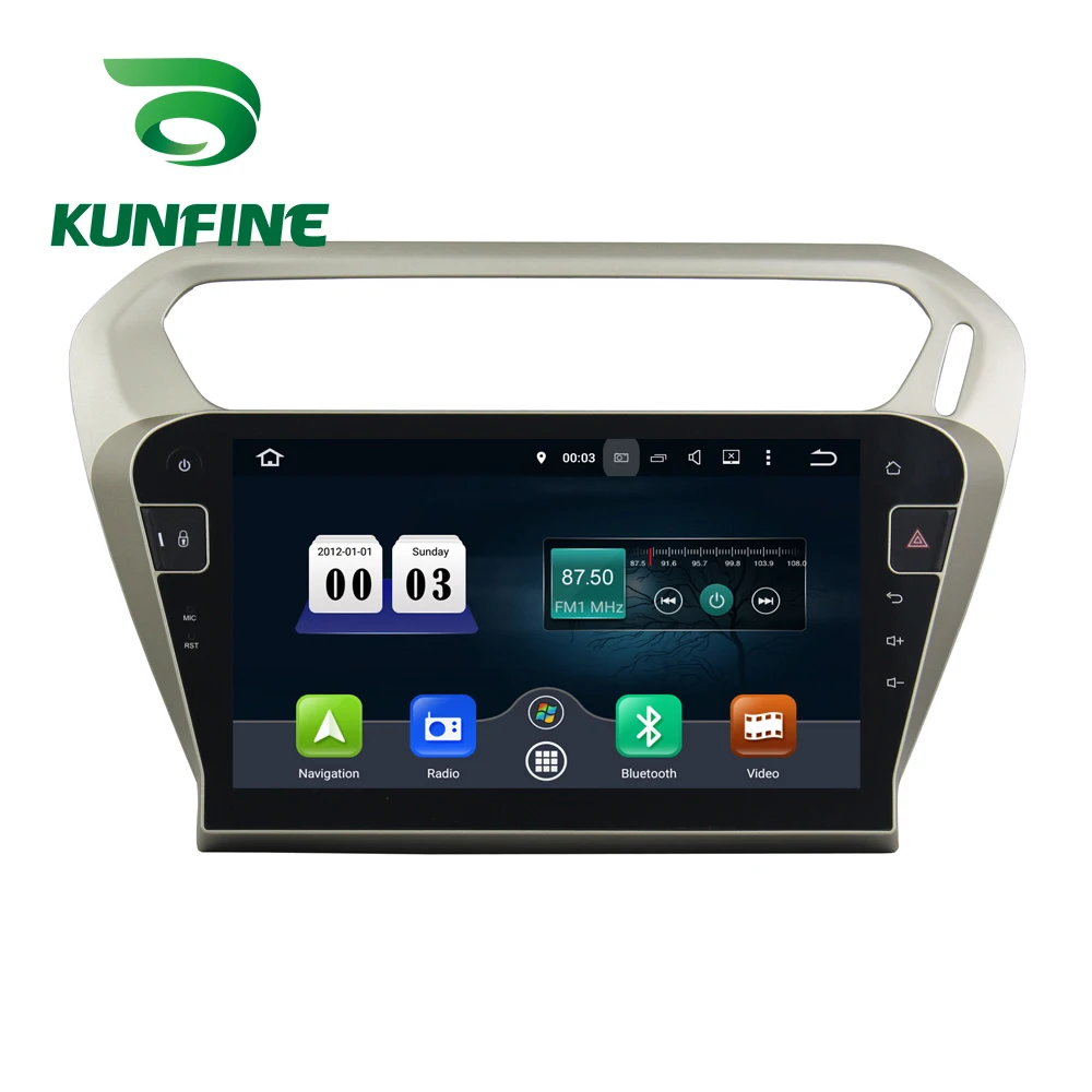 Top Octa Core 4GB RAM Android 8.0 Car DVD GPS Navigation Multimedia Player Car Stereo Deckless for PEUGEOT 2013-2016 Radio 1