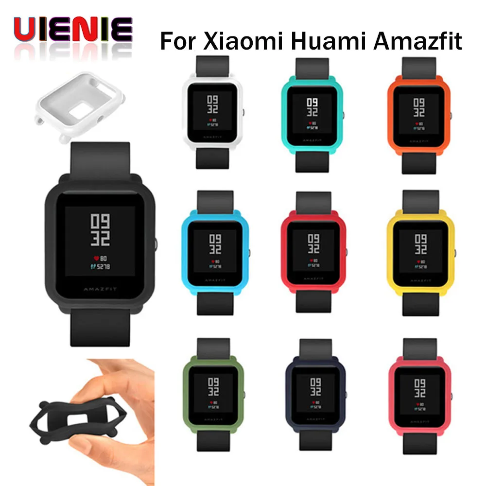 Защитная рамка Sotf силиконовые часы чехол для Xiaomi Amazfit Bip бит темп Lite Молодежные часы в виде ракушки для Xiaomi Huami Amazfit