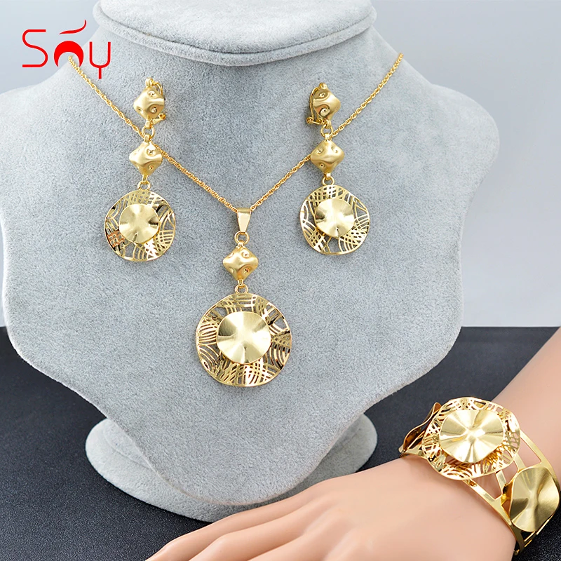 Sunny Jewelry модные украшения колье серьги Кулон Ювелирные наборы для женщин часы полые для вечерние, свадебные, повседневные