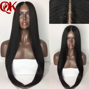 

QueenKing Hair 13x6 Straight Lace Front Human Hair Wigs Brazilian Remy Hair Wigs 8"-26"Pre Plucked Hair Line For Black Women